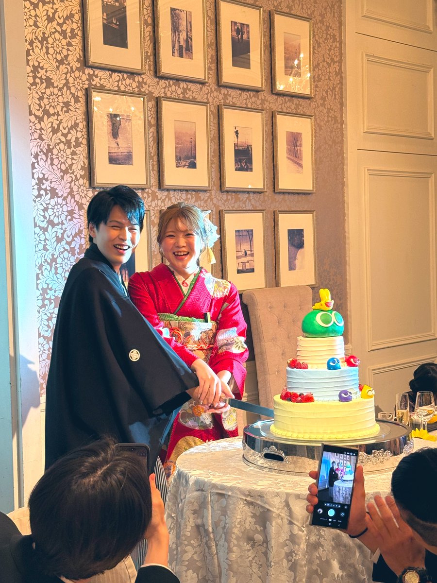 Saita_SAKI's tweet photo. Shiyotaプロ @Shot_Apero 
＆
ムナさん @muna0317 

ご結婚おめでとうございます✨

ぷよぷよ結婚式‼️

ぷよぷよケーキめっちゃ素敵🎂 https://t.co/dEET32XxXH