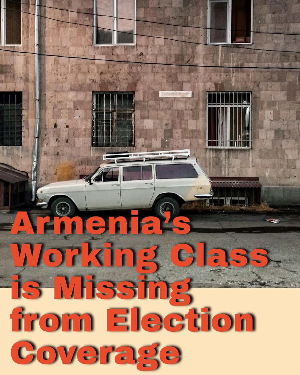 RedThreads1917's tweet photo. Today Armenia's elections are framed as a geopolitical contest between Russia and the West. But what if the real story is class?

An anonymous Armenian leftist activist argues that the answer lies not in geopolitics, but in class struggle and postsocialist transformations.

⤵️ https://t.co/kKgIjwVzBQ