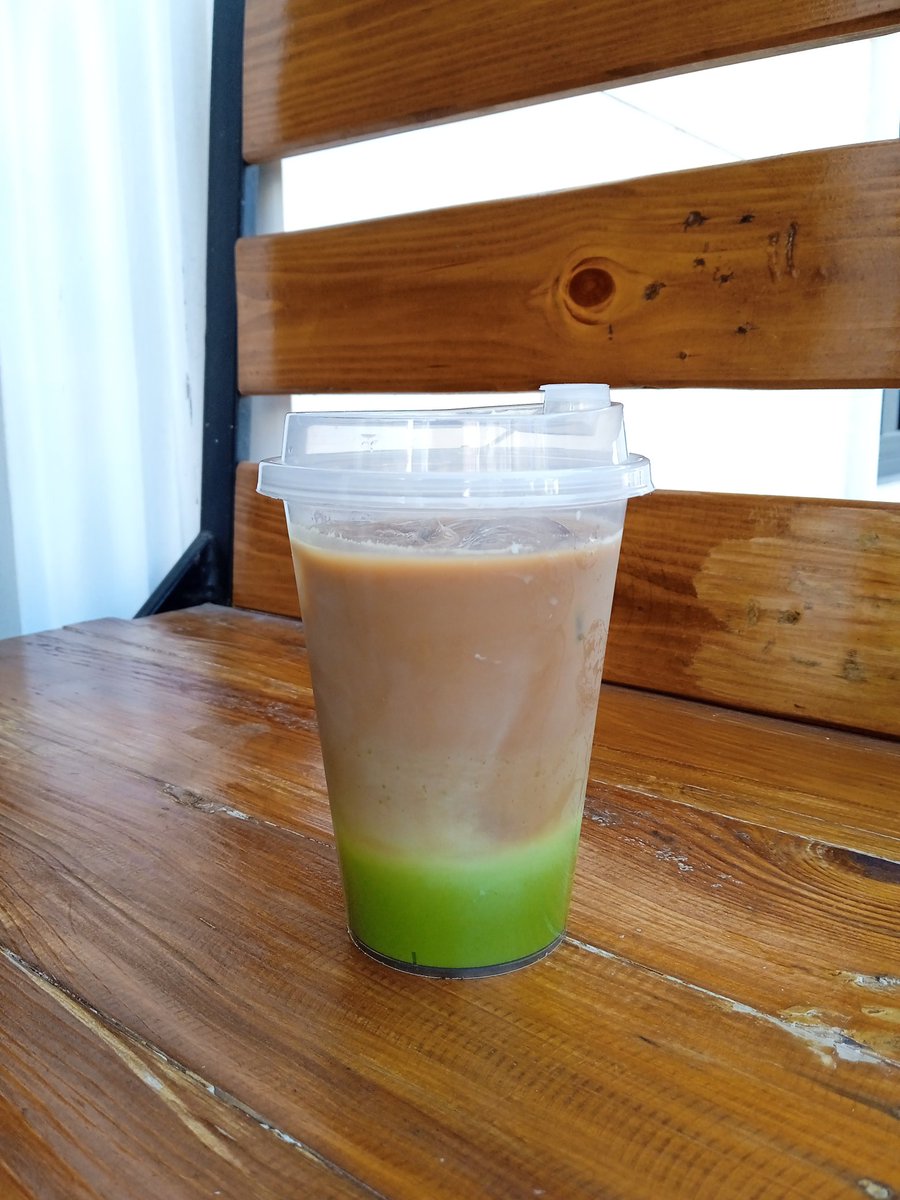 basicgvrl's tweet photo. iseng bikin matcha + espresso. gak enak ☺️ https://t.co/LyrDfJJYym