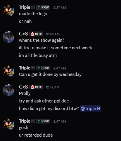 conjonONTOP's tweet photo. Why I really don't make stuff for people anymore. 😭

https://t.co/K9rOwHZ2yC
His fed's discord sever if you wanna check it out. Not really much to say about it. https://t.co/Rg0ddN8XGt