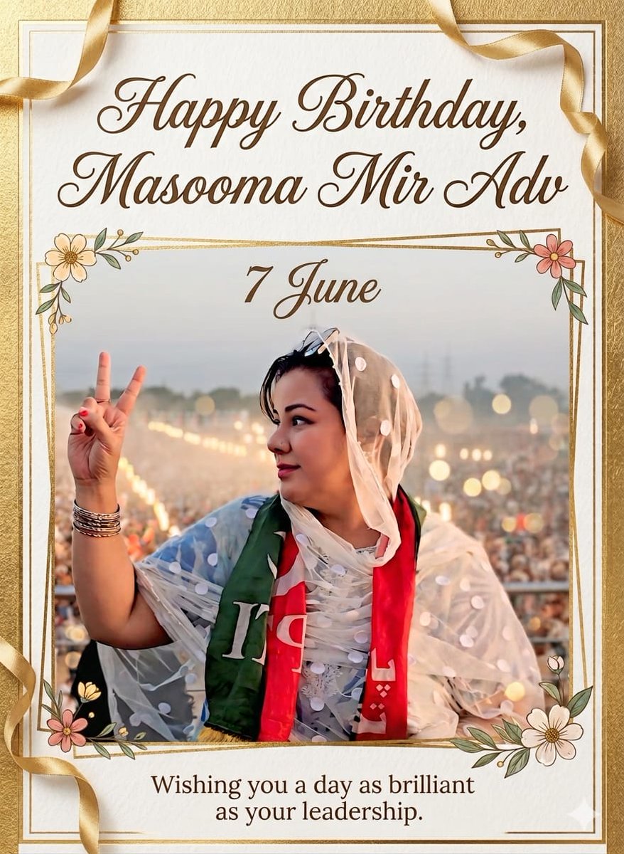 masoomamiradv's tweet photo. Happy birthday MASOOMA MIR ADV
ILF central information sectary
#happybirthday #gilgitbaldistan #kaptanka @PTIofficial @fayazkhankhalil @ImranKhanPTI @iAnumSheikh @soulful7867 @SharinKousar https://t.co/285Tqvu8Ej