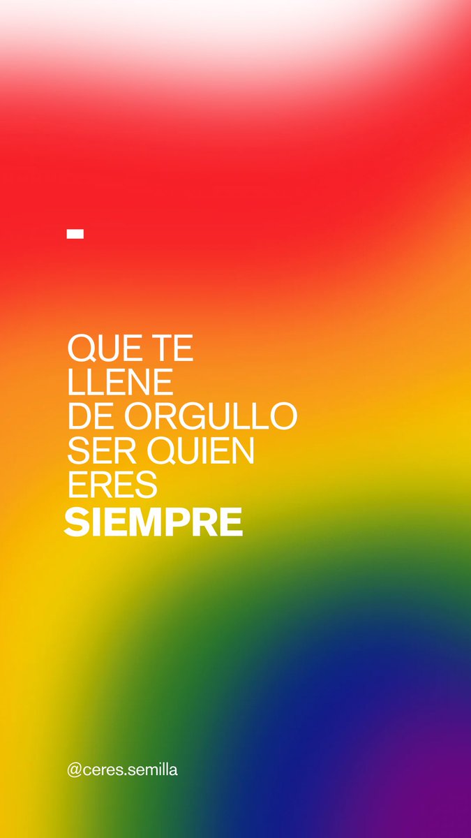 Ceres_Semilla's tweet photo. 🏳️‍🌈✨ El Mes del Orgullo está por llegar, y aunque el mundo a veces nos pide escondernos o “encajar”, elegir ser quienes somos sigue siendo un acto de resistencia.

Que en junio, y todos los días del año, nunca nos falten razones para vivir con libertad, dignidad y orgullo. 💜🌈 https://t.co/5NpXbv167L