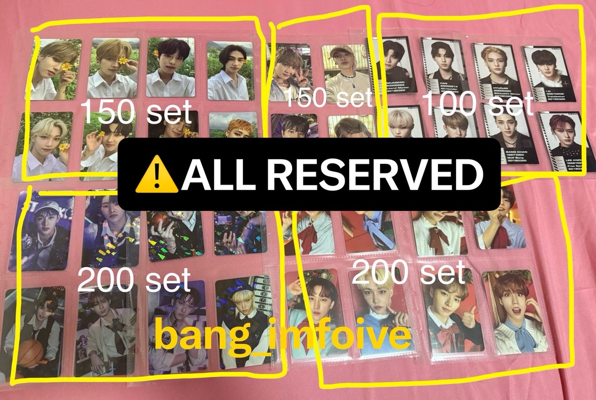 bang_imfoive's tweet photo. Update:
❌ Sold
⚠️ Reserved 

wts skz ph stray kids pcs
for sale https://t.co/wghgrClfOM