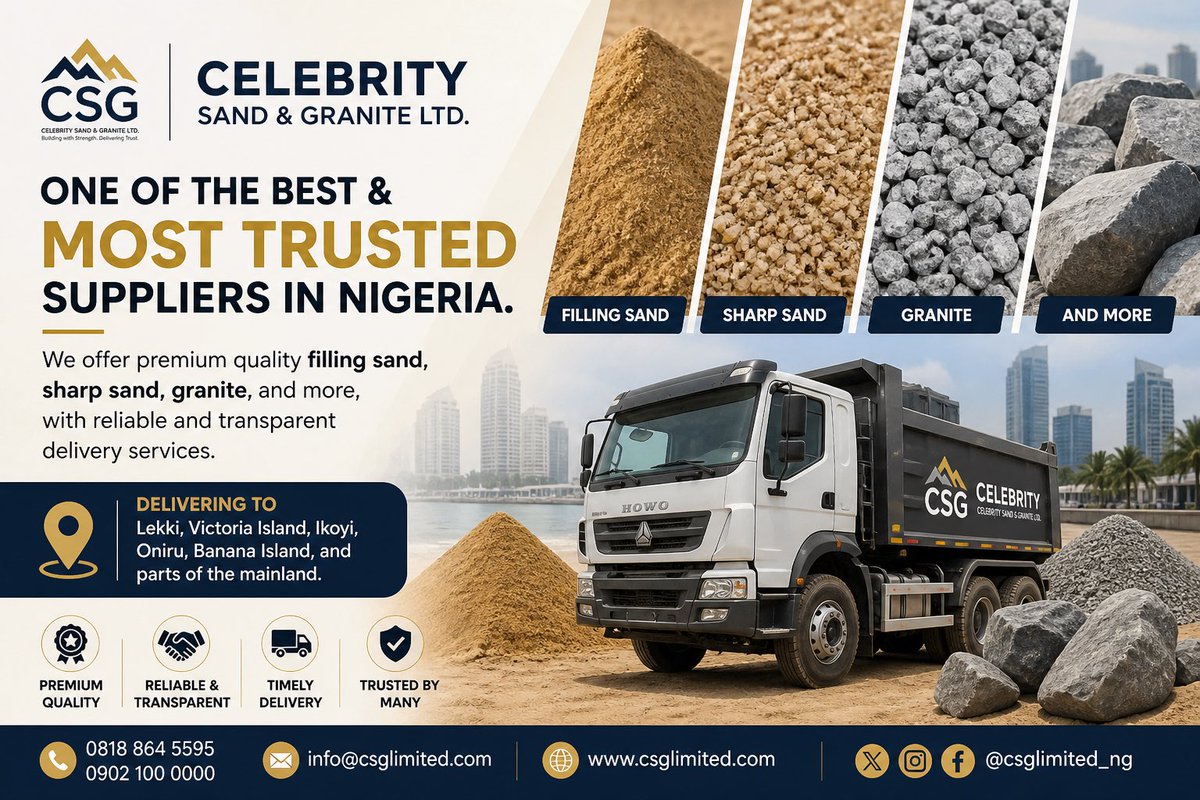 csglimited_ng's tweet photo. Shoutout to all our clients turning dreams into concrete realities across Lekki, Ikorodu, Victoria Island, Ikoyi and beyond https://t.co/VCFSgYNMK5