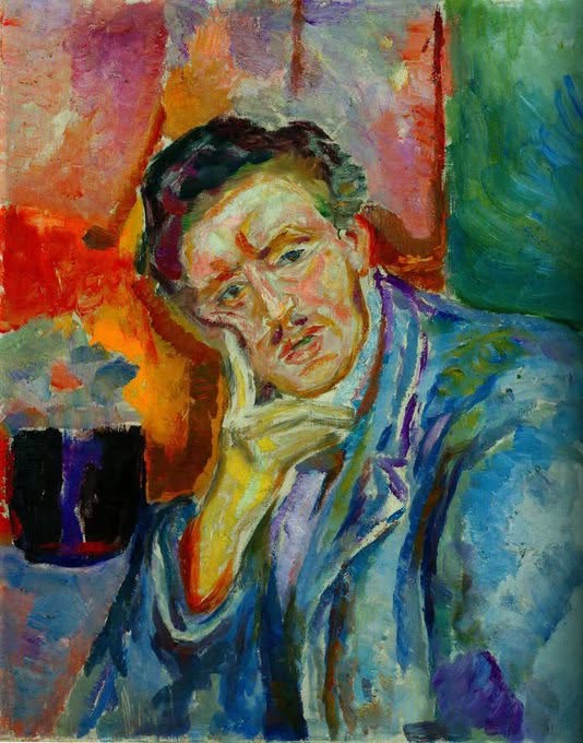 tomfishpaw's tweet photo. #EdvardMunch
'Self-Portrait with Hand under Cheek', (1911) https://t.co/EH9JStpXeU