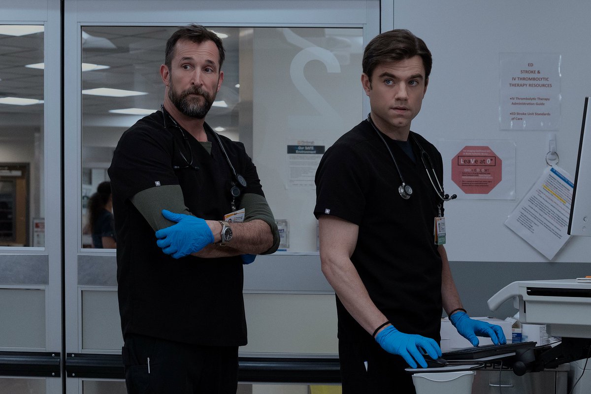 Variety's tweet photo. Patrick Ball says Noah Wyle has been an “incredible mentor” to him on #ThePitt:

“I want to say quarterback, but he’s more like a player-coach. In Season 1, he was the guy surrounded by a bunch of us who were completely new to this. I showed up to Season 1 not knowing how to read a call sheet. He has been so patient and so generous, offering all of us advice and guidance through this incredible moment — and he’s also been great about leaving space for us to each have our own journey and figure it out our own way, which is a sign of a wise and generous leader.”

Read the full #ActorsOnActors conversation: https://t.co/BnRHTmIS6Z