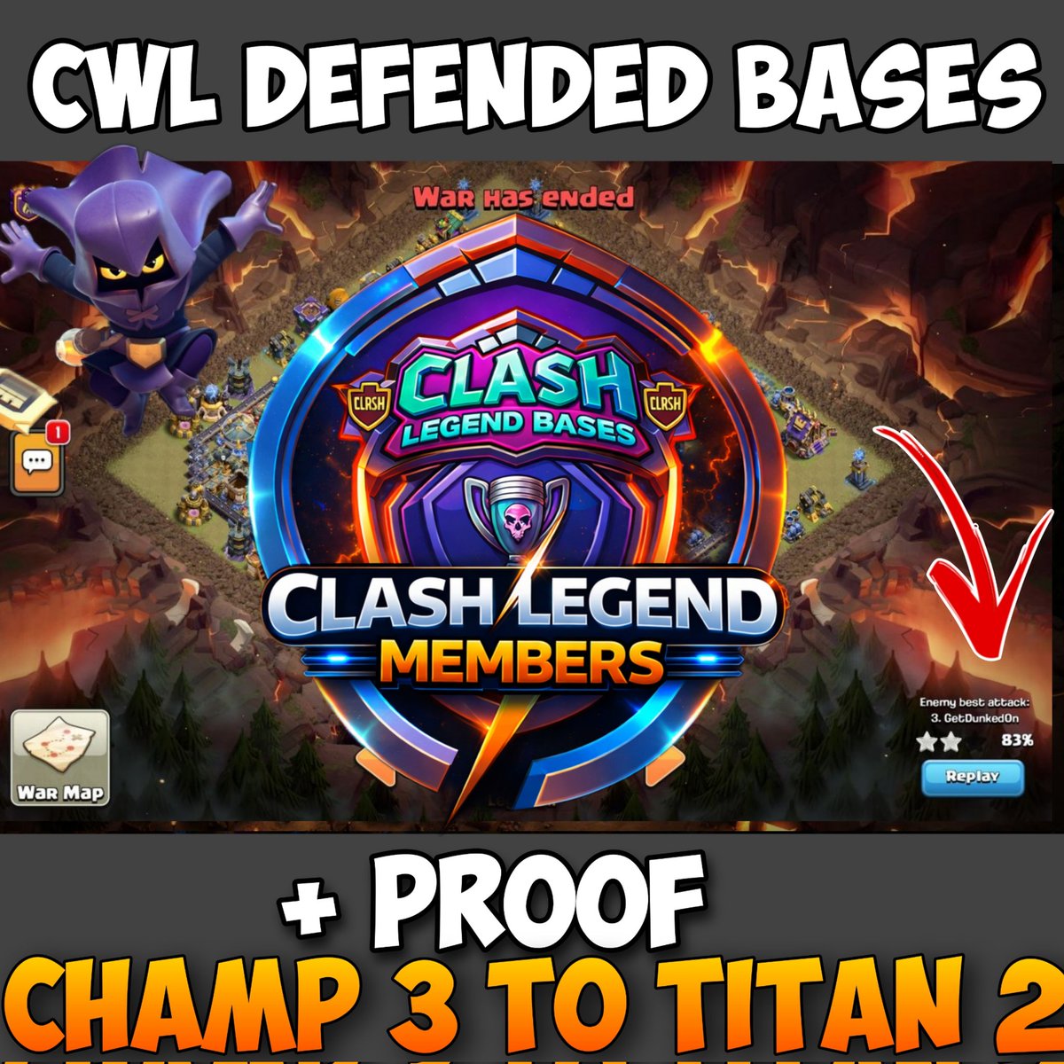 ClashLegendbase's tweet photo. Defended CWL Bases 
With proof and same traps
Posted for members.

💎 *Join Membership* / Monthly Basis 💎
For Link  👇 
Open ticket - 
https://t.co/xhxgCkKMwW

Become a member through *Discord:* 
https://t.co/dTA0NXlO2t

#ClashOfClans #ClashEsports #th17BaseLink #clashlegendbase https://t.co/dY93cxki8o