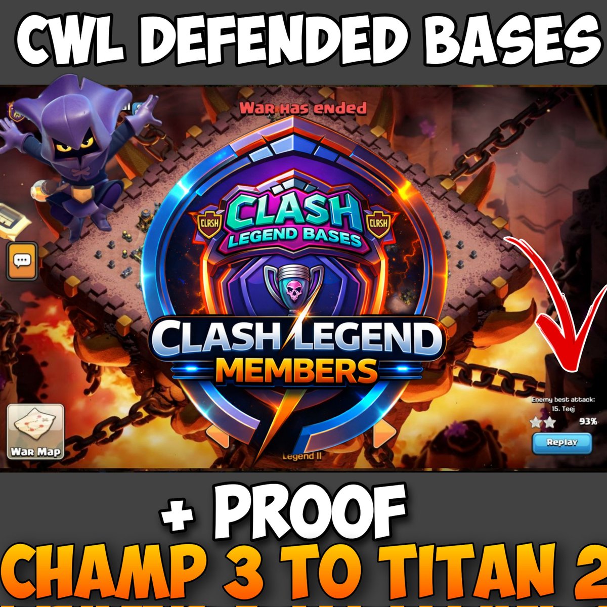 ClashLegendbase's tweet photo. Defended CWL Bases 
With proof and same traps
Posted for members.

💎 *Join Membership* / Monthly Basis 💎
For Link  👇 
Open ticket - 
https://t.co/xhxgCkKMwW

Become a member through *Discord:* 
https://t.co/dTA0NXlO2t

#ClashOfClans #ClashEsports #th17BaseLink #clashlegendbase https://t.co/8U6Nb2zUtx