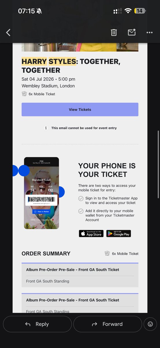 jvnellle's tweet photo. selling standing tickets for harry styles wembley

june 20- 4x VIP disco north standing tickets
july 3- 6x ga north standing
july 4- 1x ga south standing

prices are fv or under fv !!

wts iso london face value together together tour kissco kattdo https://t.co/oD0TTg75RG