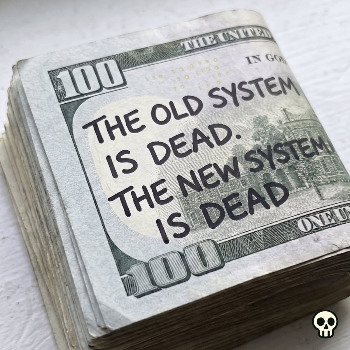 0xDEADBOX's tweet photo. The New System Is $DEAD 💀

Mint $USDeAD for free now at https://t.co/MTxYjpBQys https://t.co/E1VlhqZRFK