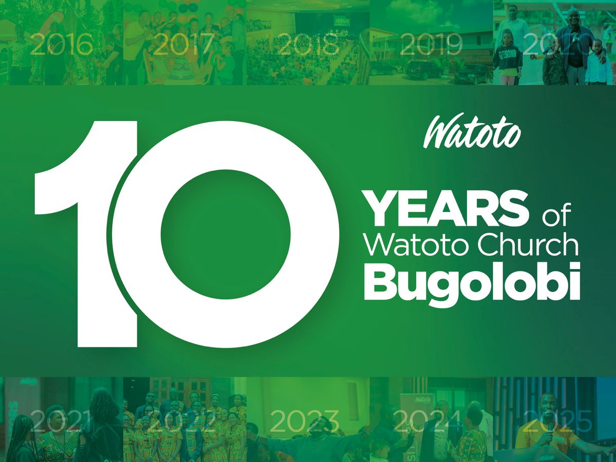 watotochurch's tweet photo. 10 years.
Over 2,300 people gathering every Sunday.
About 145 Cell Families doing life together.
Countless lives transformed by the power of Jesus.

Today, we celebrate God's faithfulness and the people who have made Watoto Church in Bugolobi a family.

Thank you to every volunteer, leader, member, and friend who has been part of this journey.

If you've been looking for a place to belong, we'd love to welcome you.
Location: Silver Springs Hotel, Bugolobi
Service Times: Sundays: 8am, 10am and 12pm

#WatotoBugolobiAt10 #SpiritEmpoweredChurch #WatotoChurch