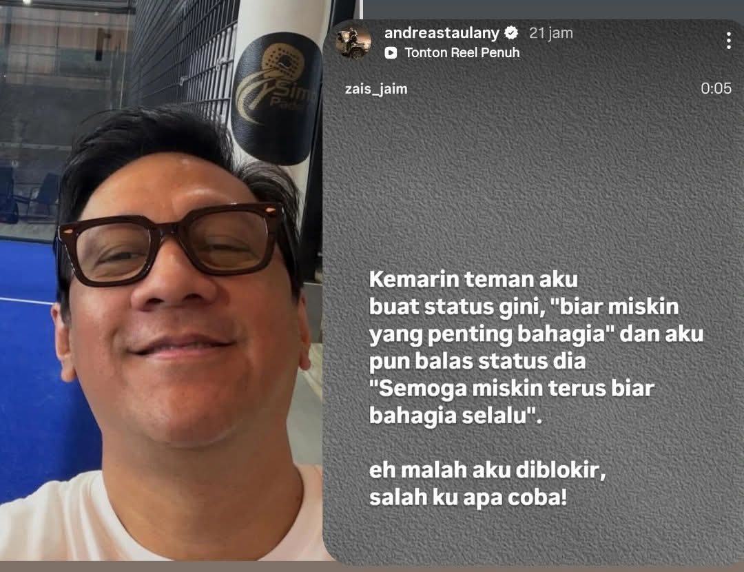 trunkszoldyck's tweet photo. Unggahan Pak Andre Taulany, bingung yang salah siapa 😄 https://t.co/QGZp03FYAs