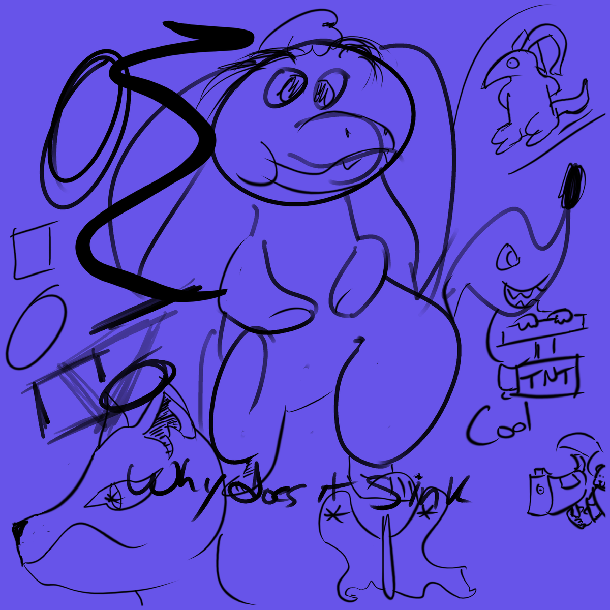 BeebeesBff's tweet photo. I recently got a graphics monitor to draw on. Because I've never used one, I decided to test run it with these doodles, with one featuring @RaSkrainux https://t.co/z5qkZQaFHN