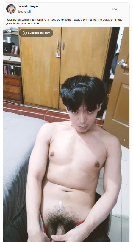 EarendilJ's tweet photo. New video posted on Fanvue, with me trash-talking in Tagalog (Filipino). Links in bio. #NSFW #alterph https://t.co/crlaDOqLt7