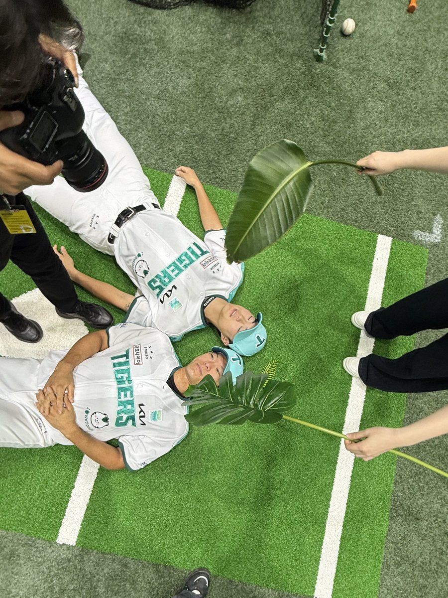 Kiatigers's tweet photo. 타ㅇ𝐈거즈 박민 선수 람사르 유니폼 화보 촬영 위해 큰 용기 냈습니다🍃 https://t.co/EyGyXoSY4w