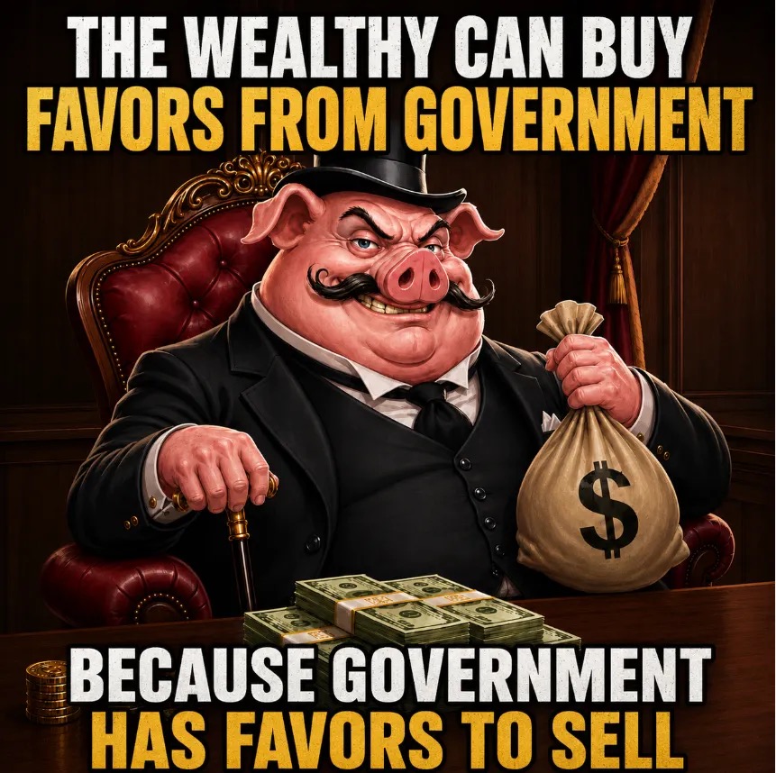 ProfVolz's tweet photo. "big business does not like free markets. they like monopoly, oligopoly, and subsidy. " SOURCE https://t.co/23dAIHRODi https://t.co/WNL0LFqlAK