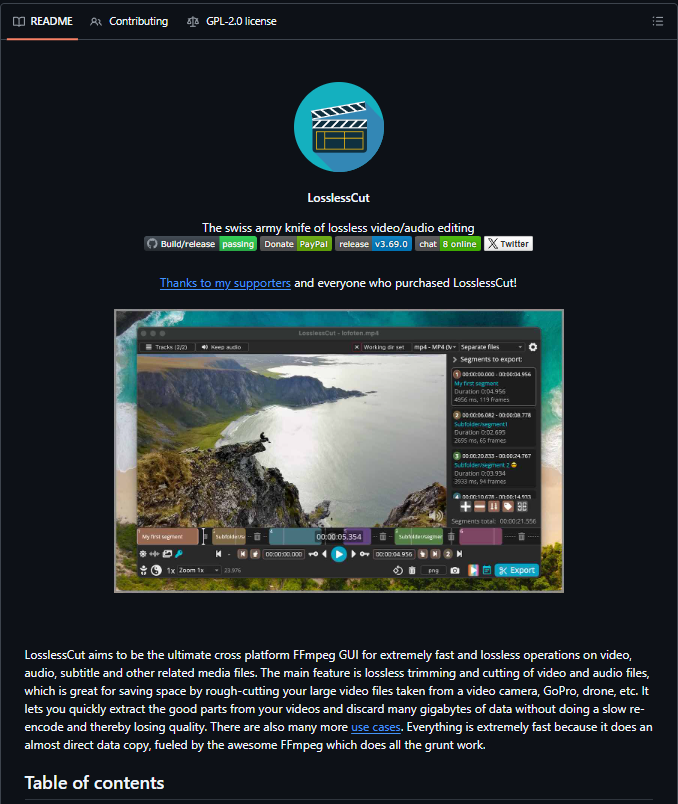 Shruti_0810's tweet photo. MRBEAST UPLOADS VIDEOS THAT GENERATE BILLIONS OF VIEWS. 

Yet most people still wait 28 minutes to trim a 90-second clip.

You open your editor.

Import video.
Set start.
Set end.
Export.

Now your laptop sounds like it's preparing for takeoff.

Here's the crazy part:

A free tool called LosslessCut can do the same job in seconds.

No re-encoding.
No quality loss.
No subscriptions.

Just cut and export.

40,000+ GitHub stars.
3.4M downloads.
Still maintained by its original creator nearly 10 years later.

The biggest waste of time in video editing isn't editing.

It's waiting for the export bar.

Repo: https://t.co/V7pwirV37D
