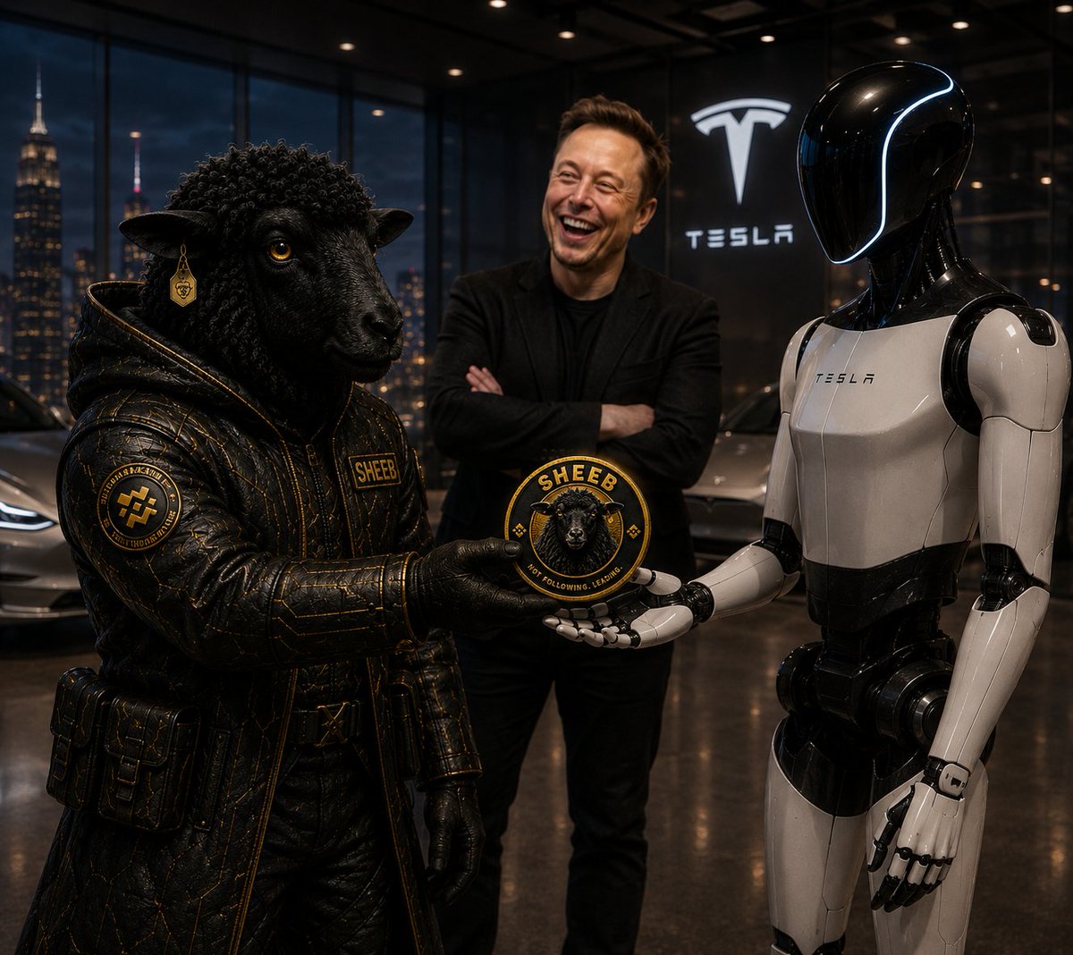 SHEEBTOKEN's tweet photo. @elonmusk Elon,

I gave Optimus a SHEEB token.

Five minutes later he started recruiting the other robots into the Flock. 🤖😂

You may want to check the factory.

#SHEEB #SHB #Tesla #Flock https://t.co/lpbSwUmFkh