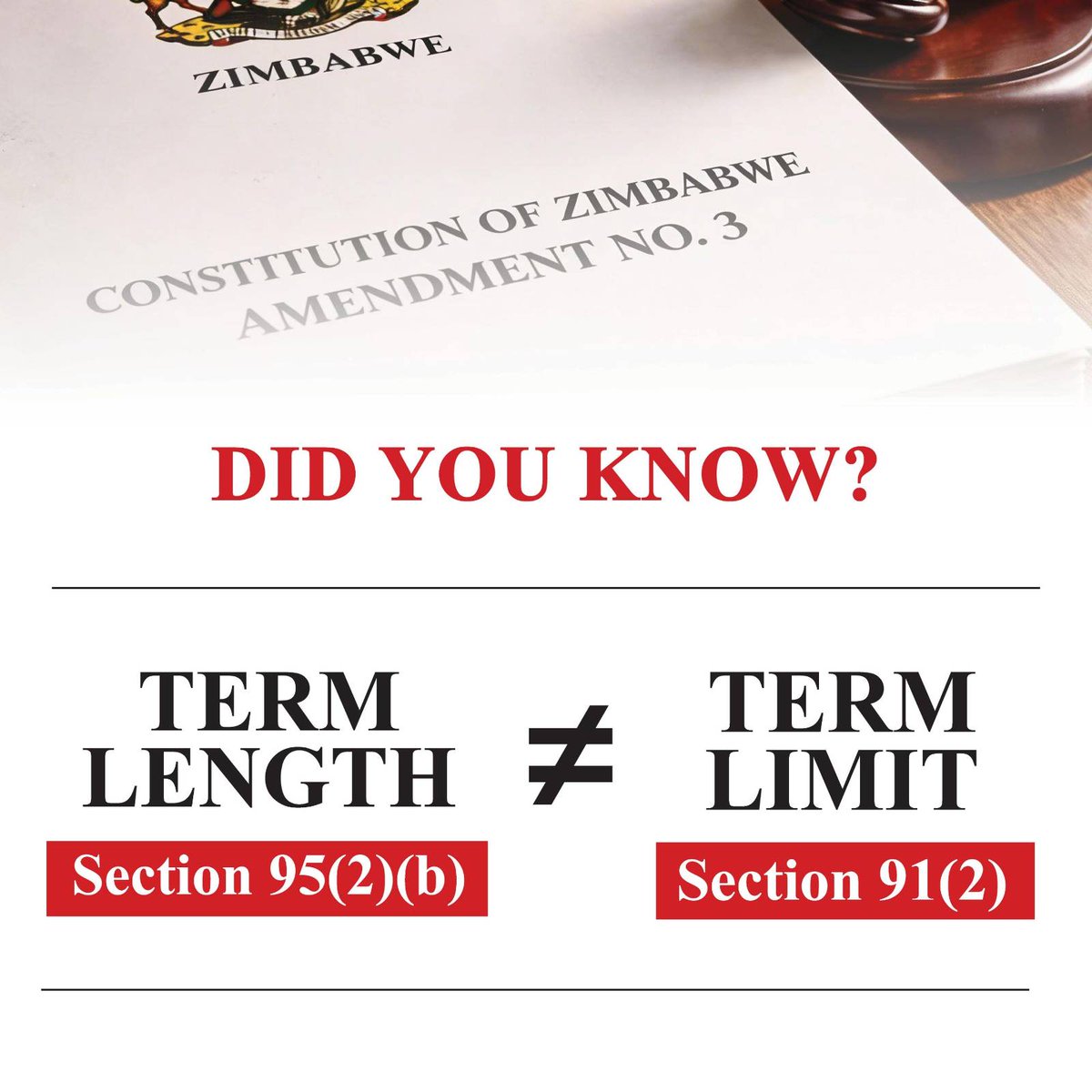 AMutirikwa's tweet photo. The opposition are just arguing without giving themselves ample time to understand the difference between term length and term limit .In their brains they are not getting it  that the serving president right now is not going to benefit from the two more years being extended but the next seating candidate .All the slogan they make is that the bill was done for personal  benefits where as its everyone as a nation.

Its high time we should clear  up the debate that has been speculating around the #Ca3 .Term length  and term limit have  been the most debated  issues .

Let's start with the Term length :
It is how long a single term will last in an office ,and #Ca3 is proposing  for a change from 5 years to 7 years which is  very reasonable why ,this allows projects to be done and be completed ,let's be honest and realistic 5 years  construction projects will not be completed .

We moving on to Term limit , simply specify  how many terms a person can serve. Ca3 is  not  changing the constitutional  limit  on  how many terms a person may serve in the office .
@audkays 
@Bete263 
@bashi92178 
@Tererai89