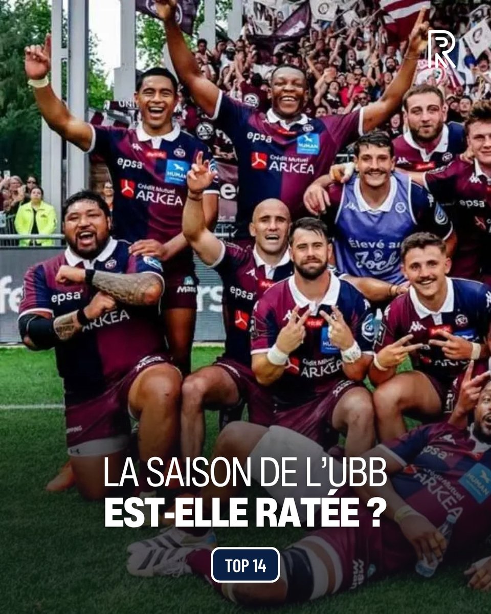 RugbyScope's tweet photo. Vainqueurs de la Champions Cup, les Bordelo-Béglais n'ont pas réussi à se qualifier pour les phases finales du Top 14.

Pour autant, peut-on parler de saison ratée chez les Girondins ? ⬇️ https://t.co/KiuoqRtXrX