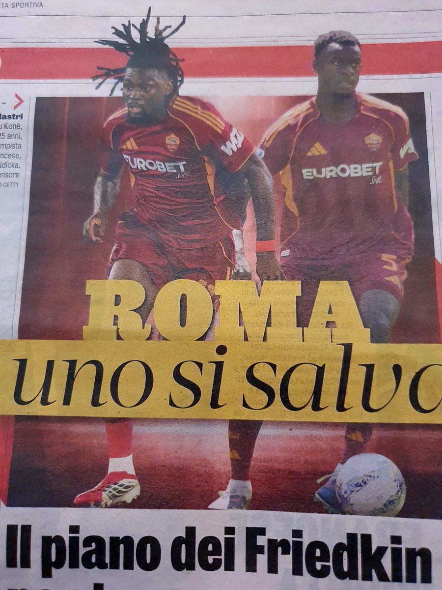 RichWman's tweet photo. voi può tenerne solo uno ... chi? you can only keep one ... who? #Ndicka #Koné #Roma https://t.co/HRn0g4kaBs