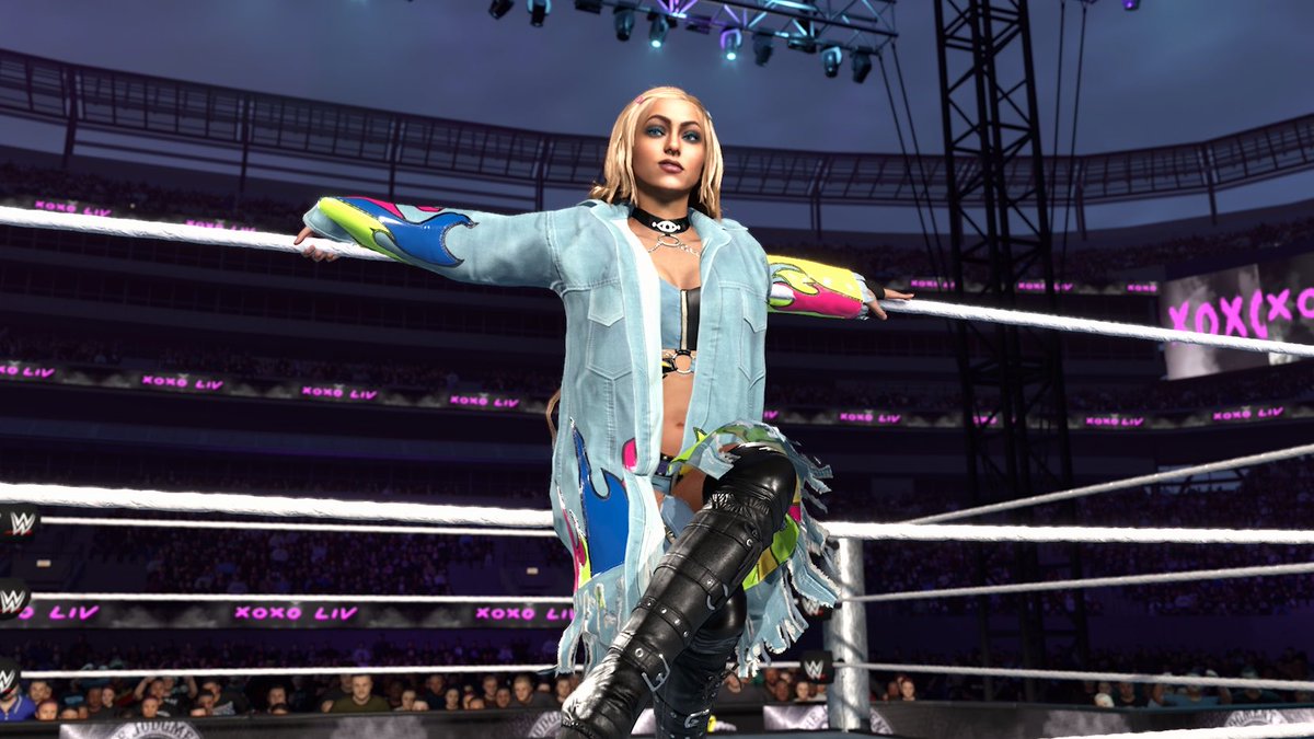SniperBMT2K's tweet photo. WIP: more morphing on my Updated Liv CAW

I really like how it’s turning out #WWE2K26 https://t.co/IzBCf5NrjA