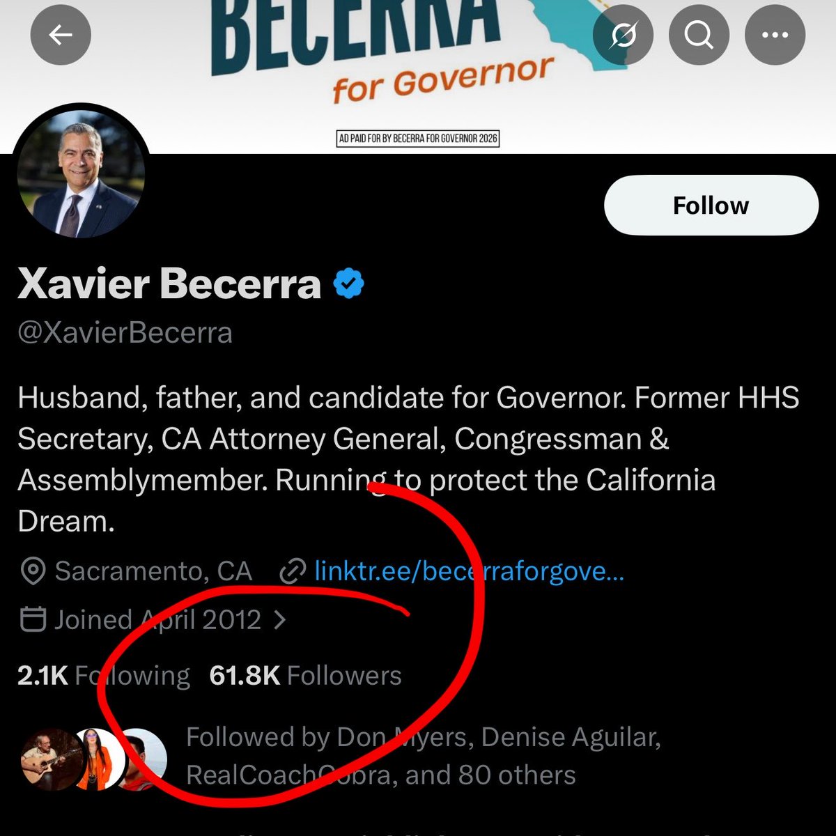 Stellaaa's tweet photo. Yeah uh huh Becerra ABSOLUTELY overtook Hilton out of nowhere days AFTER  the election 

Nothing to see here 

They’re not even remotely trying to make this believable at this point just an offensively lazy attempt to conquer California and steal our election 

Prison. Full stop. https://t.co/FxRisyNiKn