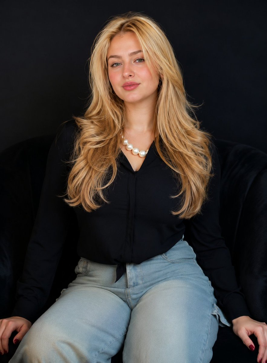 mtrced's tweet photo. Confidence looks good in every color, but black just hits different. 🖤 Sitting pretty and enjoying the vibe. ✨

​#ChicLook #BlondeAmbition #CasualStyle #PortraitPhotography #GlowUp #StyleInspiration #ModelBehavior #EverydayFashion https://t.co/Ujyy1swe29