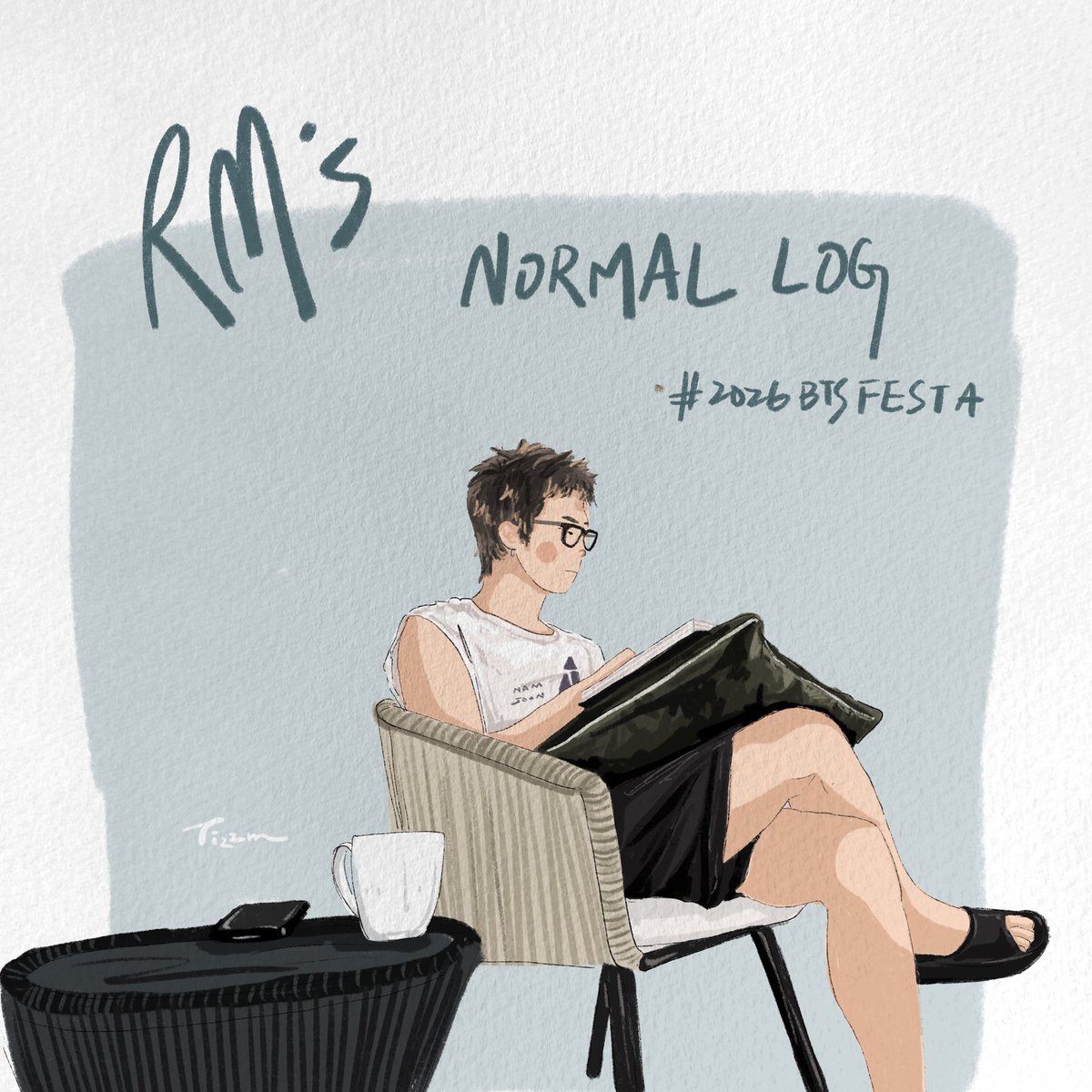 Tizzm_'s tweet photo. RM’s NORMAL LOG 

#2026btsfesta #btsfanart  #rm https://t.co/ZdFzJbj73S