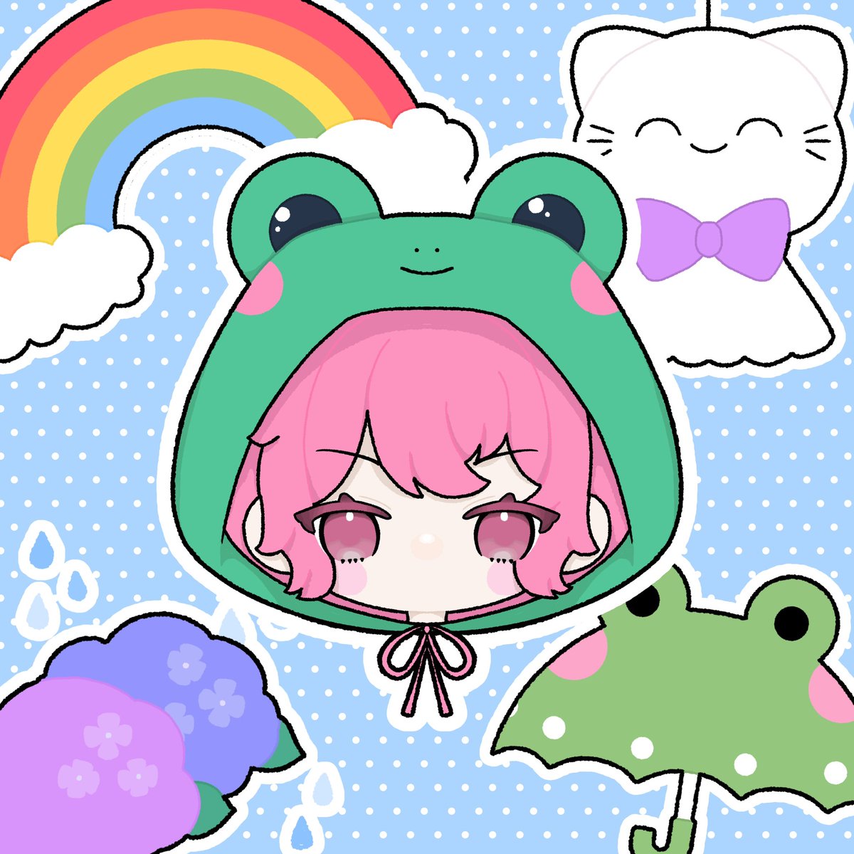 fuu_tn's tweet photo. ☔️🐸🌧️
#なるせかいたよ https://t.co/uvRDLPXhY2