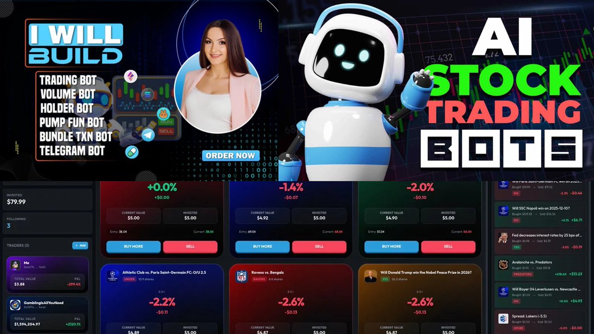 ruposhamin's tweet photo. Build AI customized crypto trading bots that work for you-24/7. Whether you're on Ethereum, Solana, BSC, TON, or any other chain!
5-day delivery!
Check the service details!
Order now: https://t.co/z40f95ygTE
#cryptotradingbot #tradingbot #pumpfunbot #AI #blockchain #solana #bot https://t.co/izdwXkqWju