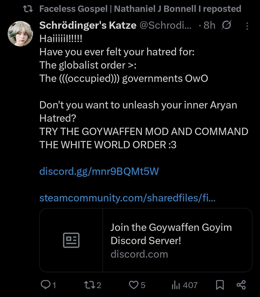 Renware_'s tweet photo. Why is Destiny's mentally goyraped son rexeeting natsoc femboys bro #nomorelarps #yourenotthatguypal https://t.co/DkZFQnBbhP