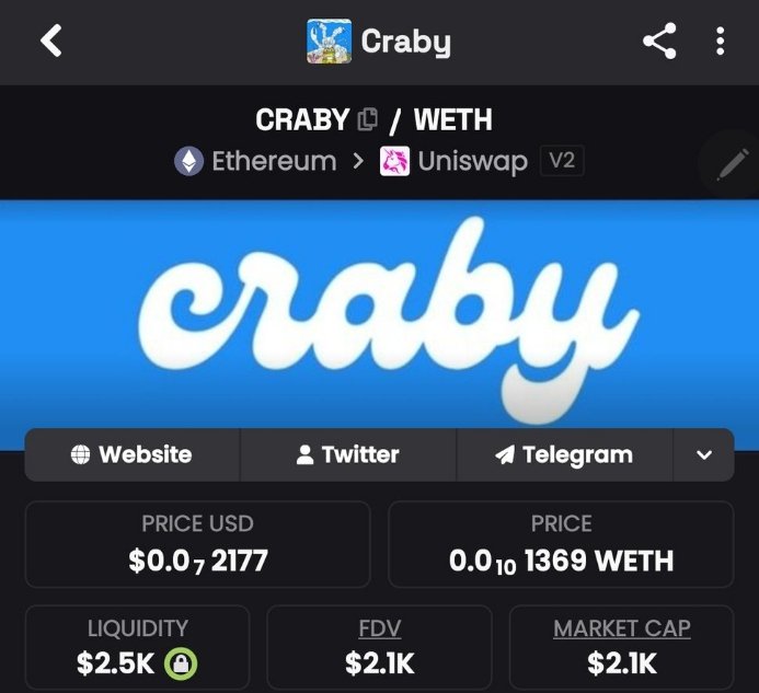 Craby_eth's tweet photo. Keep an eye on Craby. https://t.co/FZXkGM2A9q