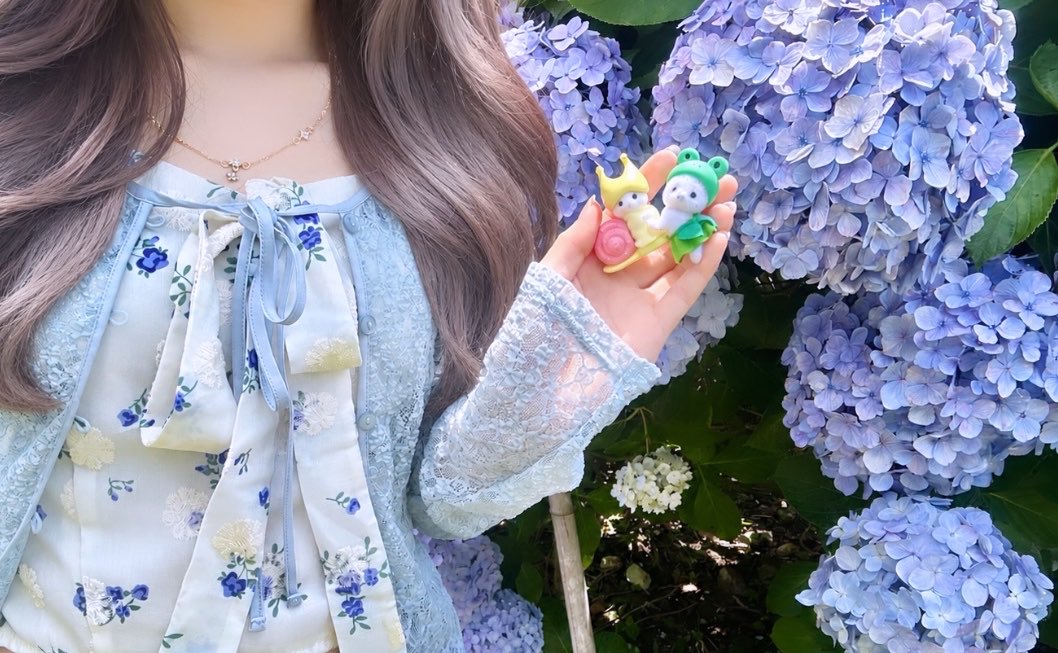 pi_429__'s tweet photo. 作家様からお迎えした素敵すぎる紫陽花ドレス 🌧️🫧
紫陽花とっても綺麗だった〜！
 
#シルバニアファミリー #sylvanianfamiliesシル活  #洗川あじさい園 https://t.co/ye4Xq3GVzC