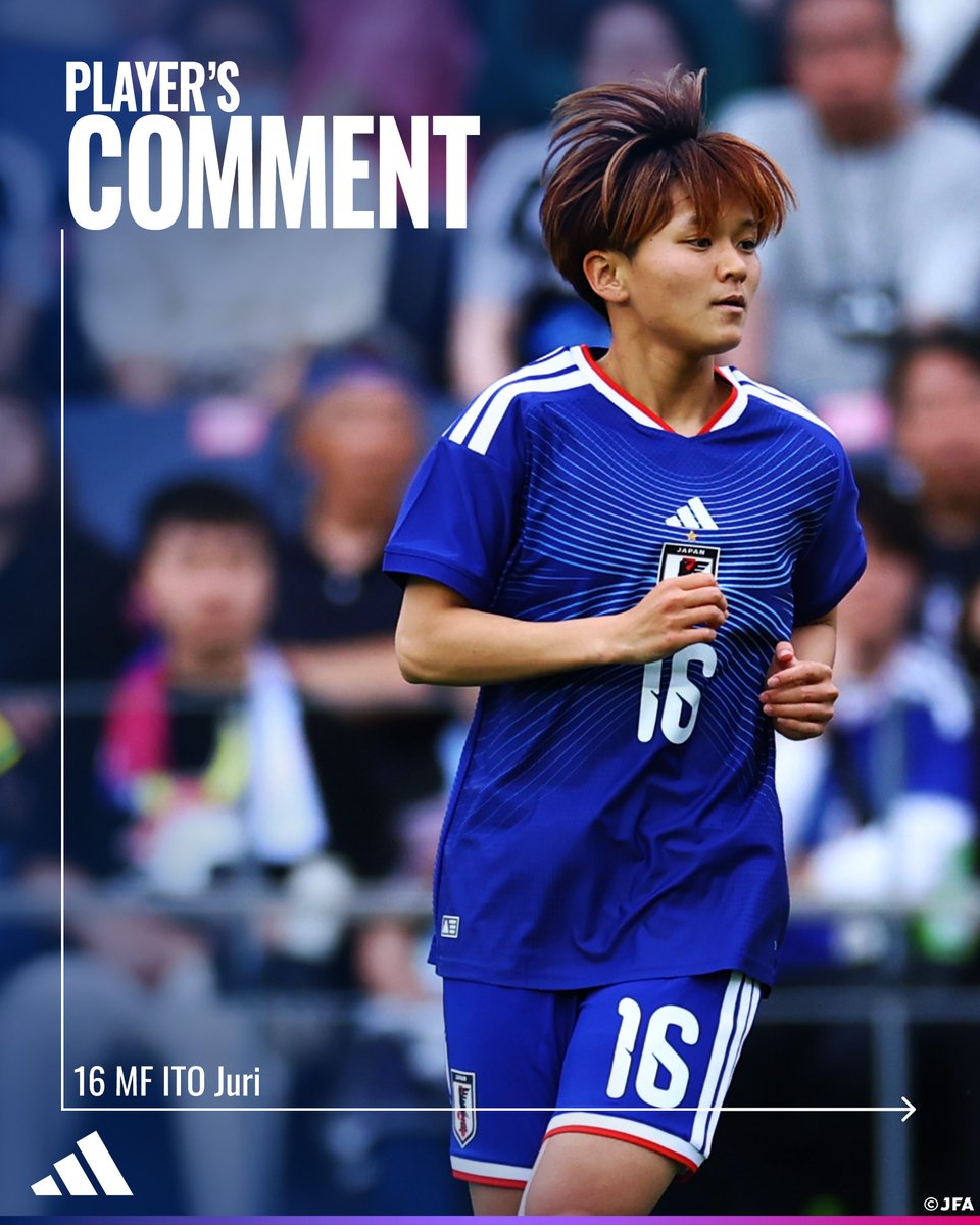 jfa_nadeshiko's tweet photo. 🔹なでしこジャパン🔹
【2026.6.6 試合後コメント✍️】

16 MF 伊東珠梨(ノジマステラ神奈川相模原🇯🇵)

#adidasFootball
#なでしこジャパン #サッカー日本代表 https://t.co/VN46oyJkaD