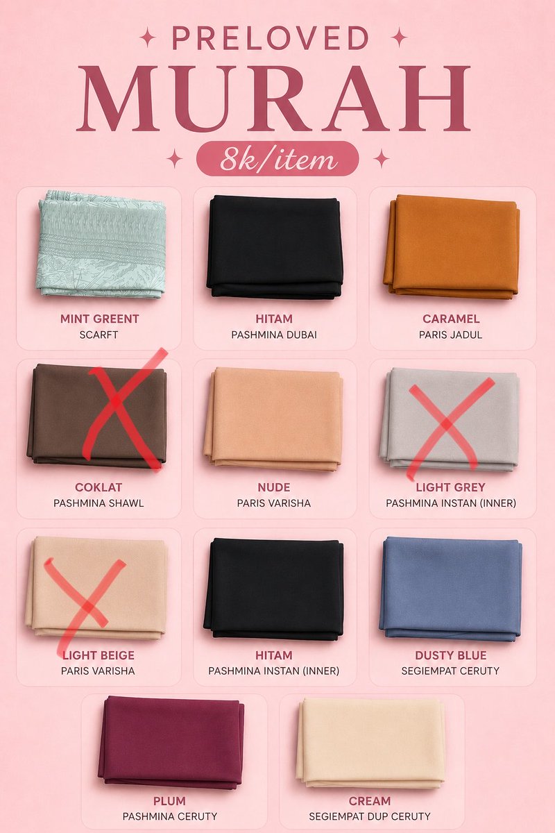 annisadnrr's tweet photo. @unicefess kerudung jadi gocengan ajaa ambil 3 atau lebih #preloved https://t.co/FGuiHDQBRb