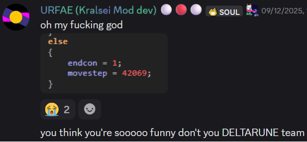 GreaterUserRed's tweet photo. @barofsoap418 My reaction after stumbling upon this for the first time. Didn't help that I was in the middle of almost having an aneurysm from trying to navigate the mirror maze that is all the code that handles Mancountry. https://t.co/ikCw3HIeg5