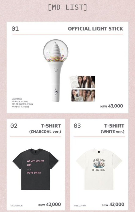galaxy__K06's tweet photo. [PRE รอบ ONLINE] 
2026 I.O.I 🍦 Concert Tour: LOOP MD

○ ไม่ทันคอนไทย 

แท่งไฟ OFFICIAL LIGHT STICK 1312฿
เสื้อ T-SHIRT 1192฿

https://t.co/OmH0vqJLWH

#ตลาดนัดไอโอไอ #ตลาดนัดIOI https://t.co/x97HH2sC3m