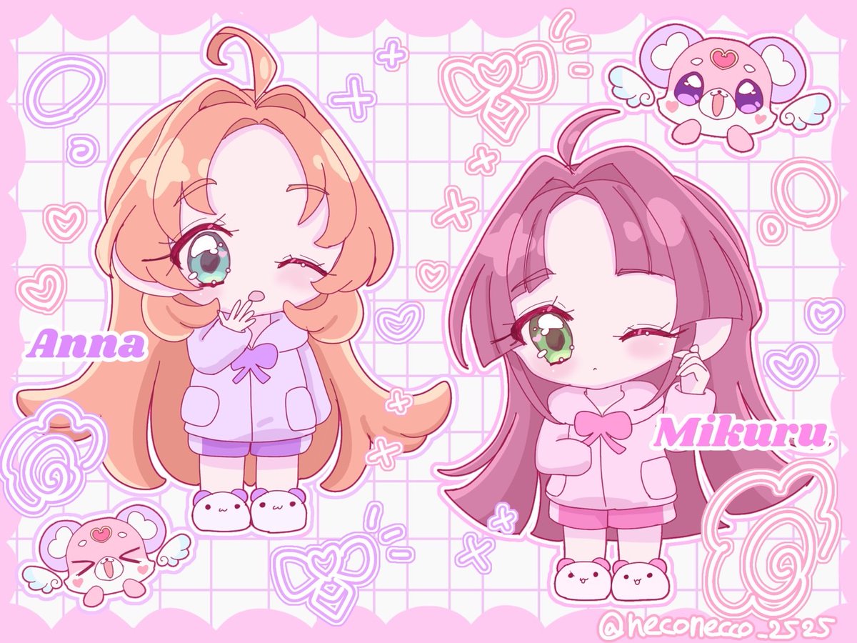 neconecco_2525's tweet photo. パジャマあんみく💜🩷

#precure #プリキュア　#たんプリ https://t.co/TBmVpjWALj