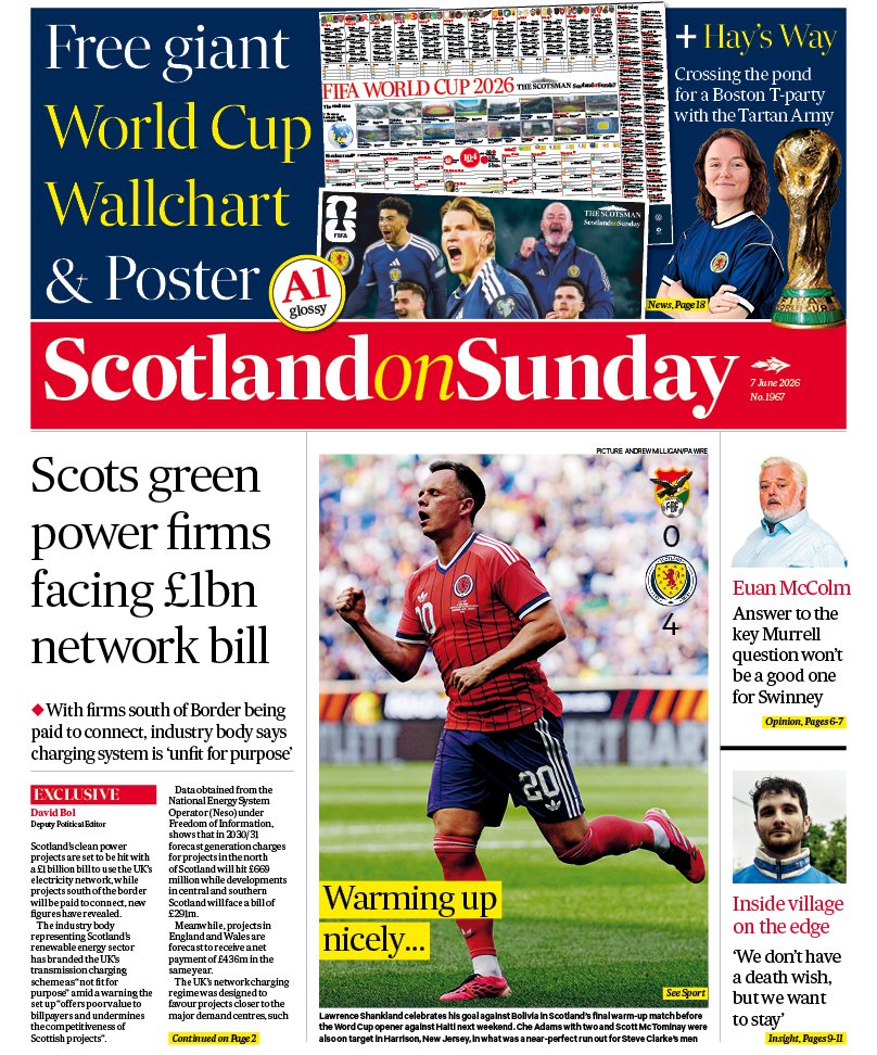 TheScotsman's tweet photo. Good morning. Here is today's front page from Scotland on Sunday https://t.co/j7aoWQ8iFs
