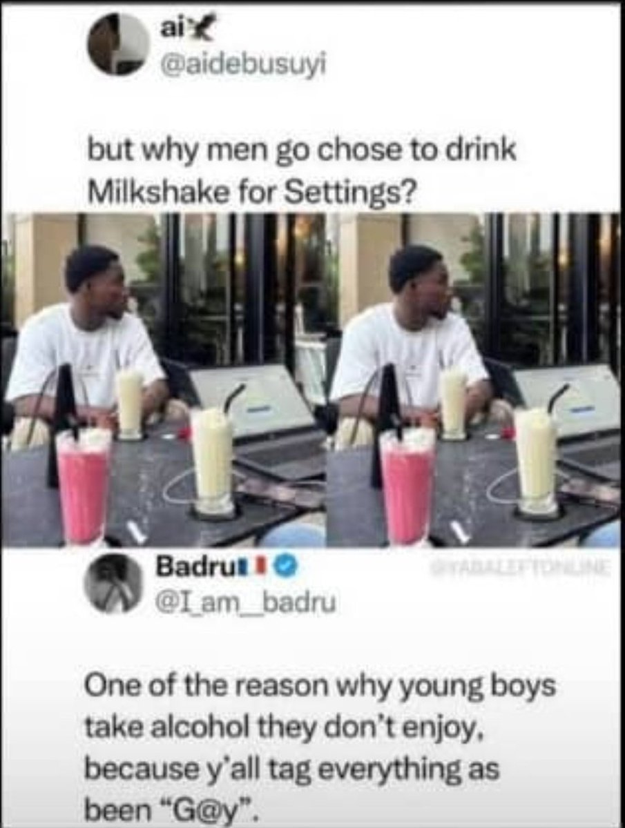 xrandee68395's tweet photo. Sometimes, I look at the effect of toxic masculinity on boys who grow up to become men, and I shake my head. They are born and immediately denied access to being a full human being.

Why man go dey cry?
Why man go dey rub cream?
Why man go dey drink malt?
Why man no go dey smoke or drink?
Why man go dey eat shawarma and pizza?
Why man go dey serious for church?
Why man go dey hug man?
Why man go dey do birthday?
Why man go dey buy cake?
Why man go be nurse?
Why man go dey do skincare?
And the latest addition is carrying an umbrella under the rain.

So so crazy and brazy.

The list is endless.
He is born free, but as he grows, toxic masculinity builds a cage around him. And they say "that’s how to be a MAN."

God help men o