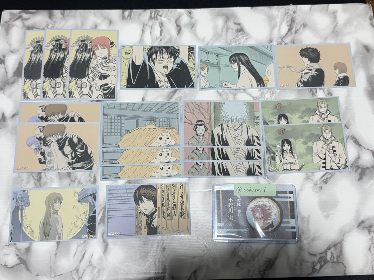schitor1's tweet photo. 【譲渡】銀魂 メモリアルコレクション メモコレ ジャンプショップ 

【譲】画像参照
【求】定価＋送料

1、2枚目は3枚目から同数〜お迎え必須
3枚目は単体譲渡可能
纏めてご希望の方を優先させていただきます https://t.co/hC5k6DzOGK