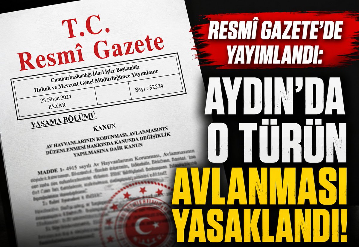 aydindenge's tweet photo. Resmi Gazete'de yayımlandı: Aydın'da o türün avlanması yasaklandı!
https://t.co/APDAlDm6T3 https://t.co/iKvXAwtsVB