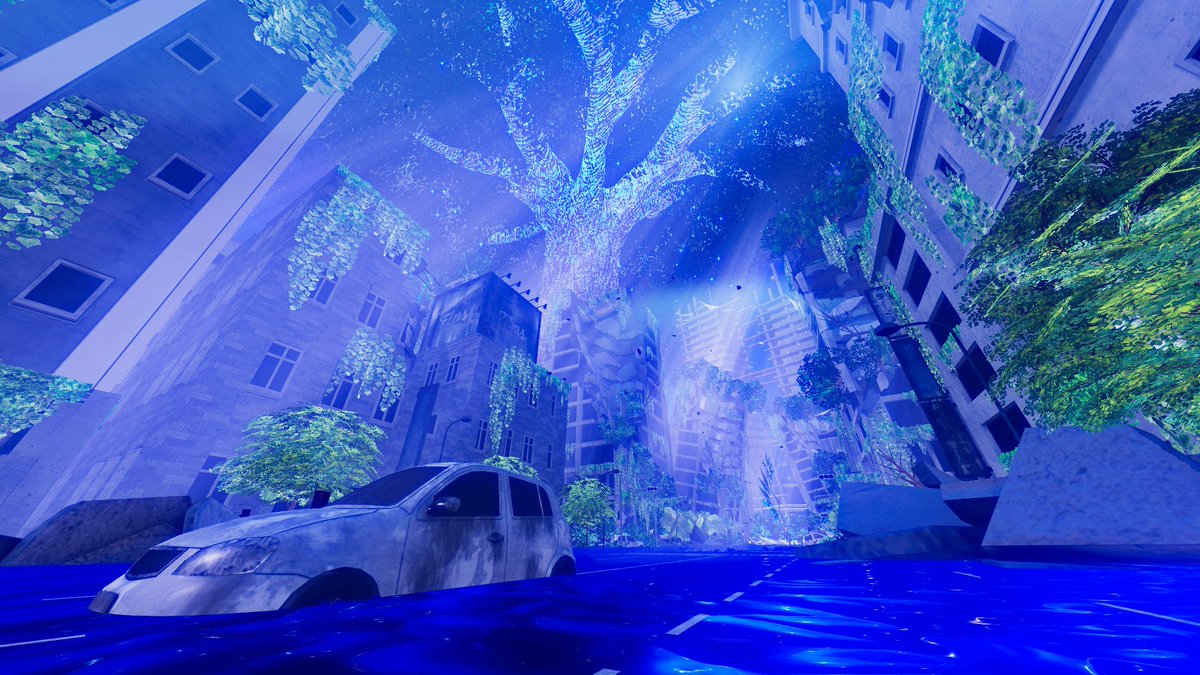 lagsanVRchat's tweet photo. 新ワールド 『星樹の都 - City of the Star Tree』を公開しました！  

星々の輝きに包まれた世界樹が夜空を照らす幻想都市です

https://t.co/VyX8PzumLC

#VRChat #VRChat_world紹介 #VRChatワールド紹介 https://t.co/bzCPwDUhoI