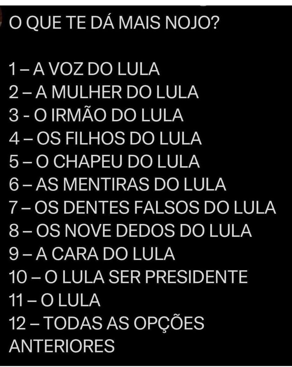 Saray_sandrac's tweet photo. O QUE TE DÁ MAIS NOJO? https://t.co/AGlUIuIh3U