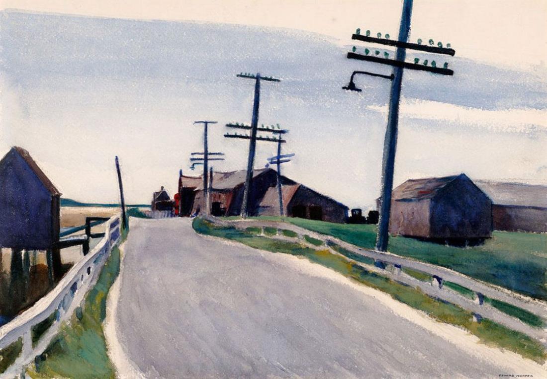 artisthopper's tweet photo. Wellfleet Road - 1931 #artbots #hopper https://t.co/3a0K0k0eHd