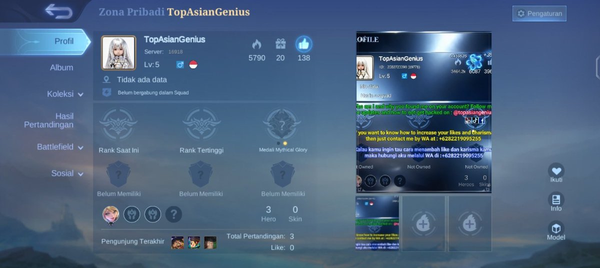 solohazee's tweet photo. @mlbbfess Nih emng anjir gue kalah mulu di brawl classic rank apa lg cok kalaah mulu https://t.co/stlsadsIAK