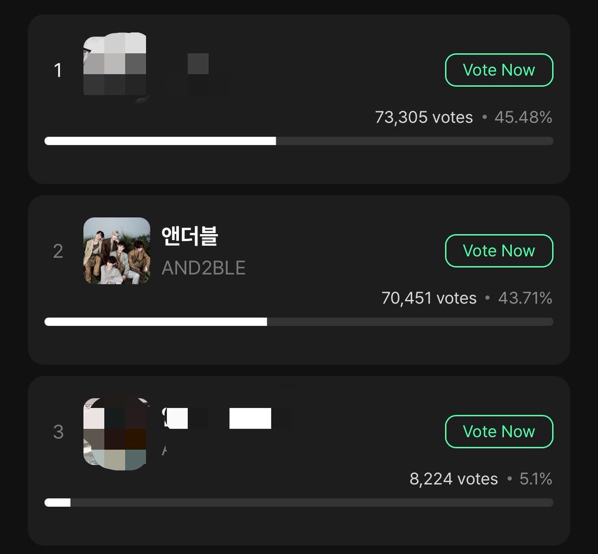 shiningrass's tweet photo. PLS VOTE AND2BLE FOR THE STAGE M PICK ON  MUNIVERSE APP ‼️

the winner will be announced by gyuvin on mucore, so let's get AND2BLE that win! 🏆 https://t.co/b4kHPgXdyu