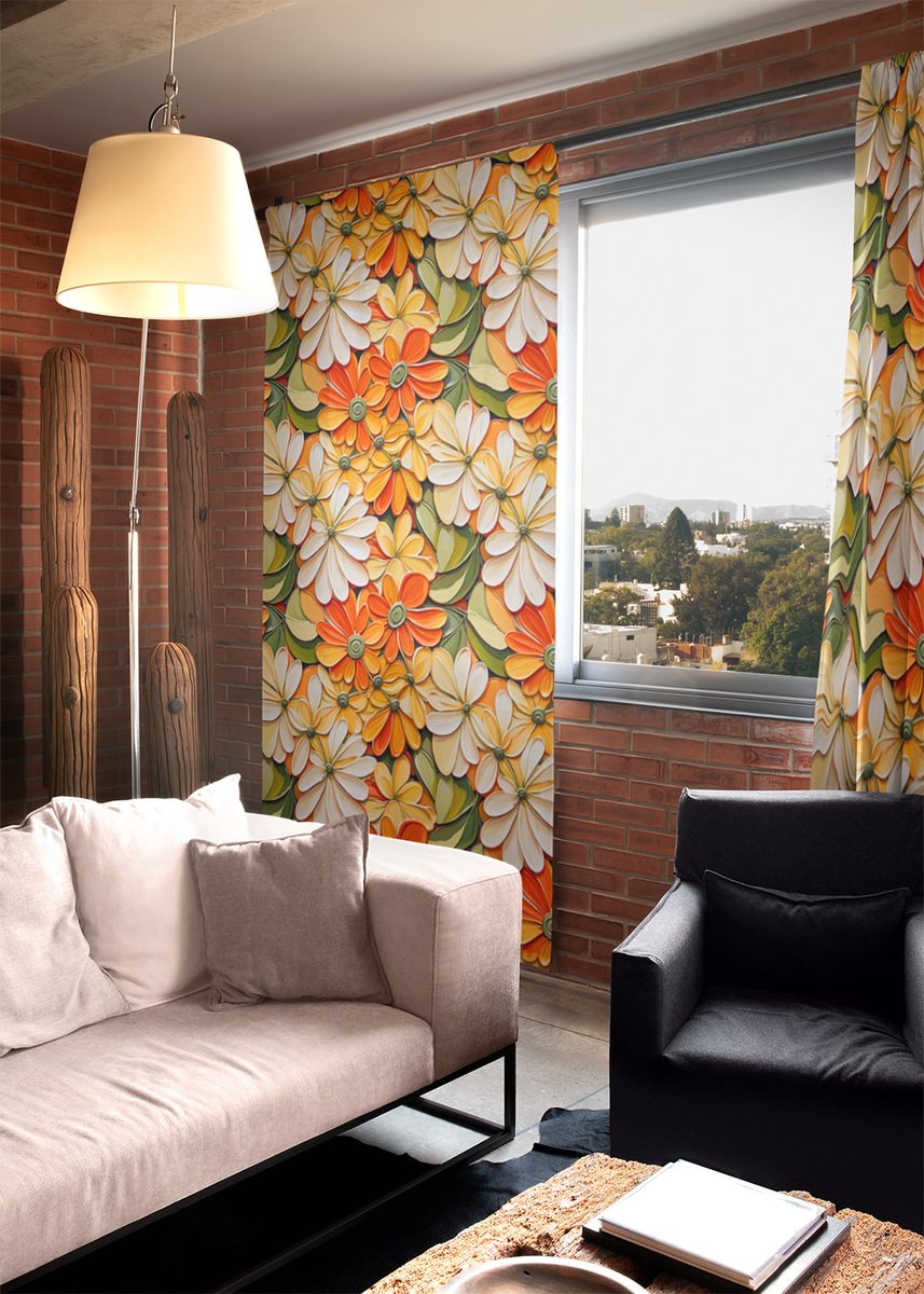 habatour20's tweet photo. Brighten your home with these elegant #floralcurtains featuring a lush pattern of orange, cream, and golden blossoms framed by soft green leaves.
Available at : https://t.co/af8gWmFaAc
#FloralPattern #WindowDecor #RetroFloral #GardenInspired #NatureDecor #FlowerPattern https://t.co/NmAqkHFE6L