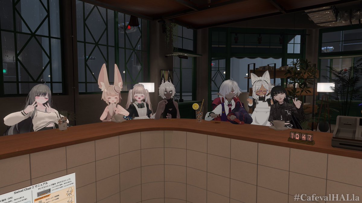 CafePhalanx's tweet photo. #CafeValHALla  #VRChat 
本日もお越しくださりありがとうございます
なんと朝からポポノタンさんがDJをして頂きました\(๑´ω`๑)/
カウンターではアニソンに反応して、最初の席では左利きとグッドデザイン賞の話でワイワイさせてもらいました〜
来週の営業もお待ちしております！
Y(staff:焼きねぎ)Y https://t.co/Zl8xxAvLBe
